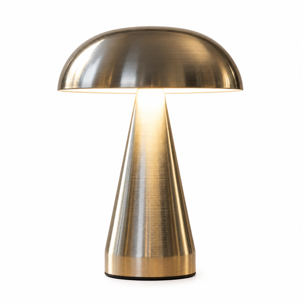 Lampe de Chevet Sans Fil 20,5 cm en Métal – Lampe de Table LED Tactile Rechargeable USB