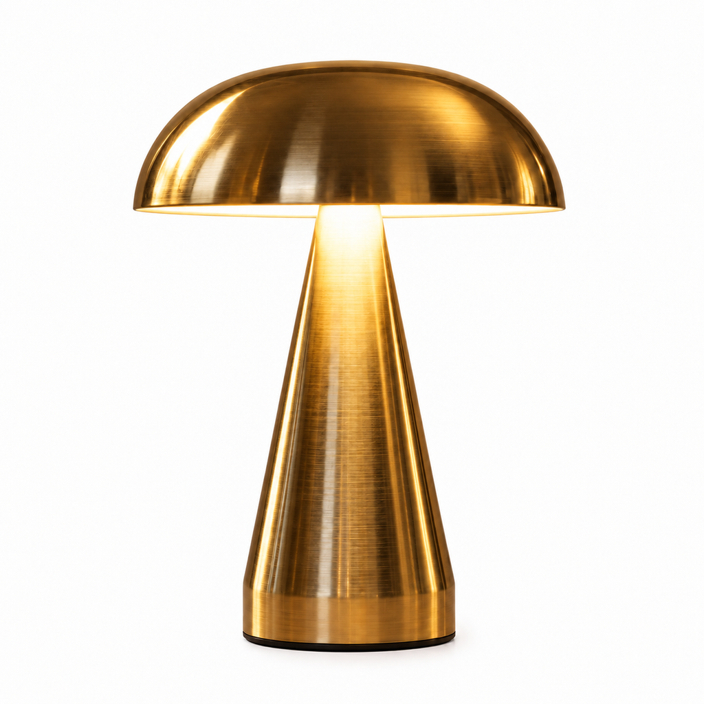 Lampe de Chevet Sans Fil 20,5 cm en Métal – Lampe de Table LED Tactile Rechargeable USB