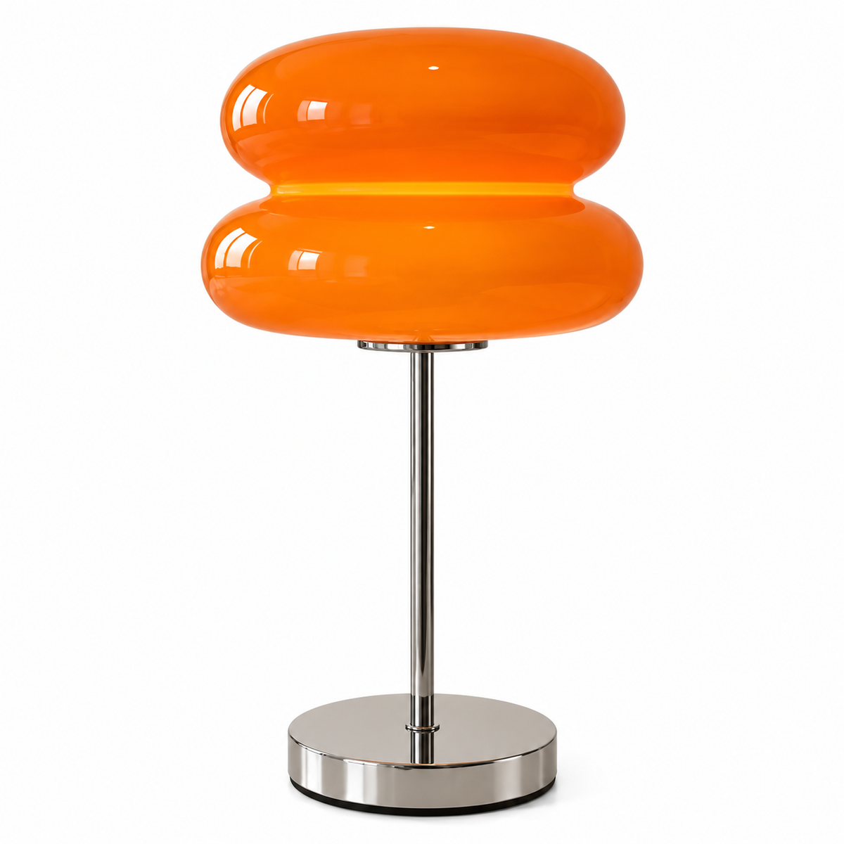 Lampe de Chevet LED Orange – Lampe de Table Design à Poser avec Alimentation USB