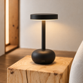Lampe de Bureau LED Sans Fil Noire – Lampe de Table Tactile Rechargeable USB à Intensité Réglable